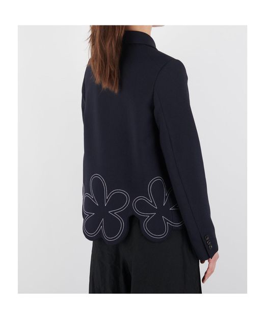 Comme des Garçons Blue Flower Blazer