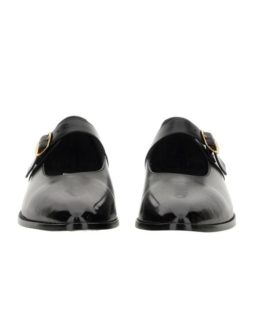 Bally Black Gerwin Buckled Flat Pumps