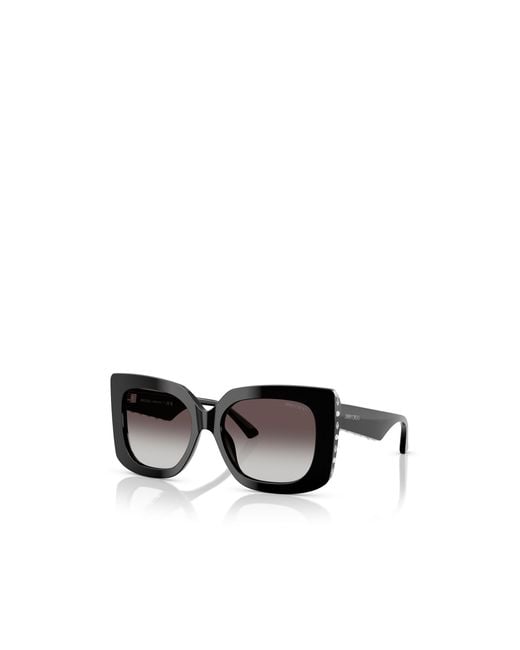 Jimmy Choo White Eyewear Butterfly Frame Sunglasses