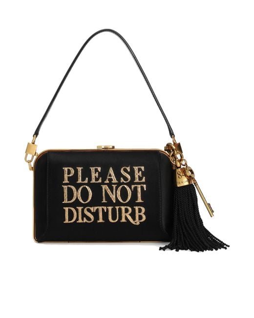 Dolce & Gabbana Black Dolce Box Satin And Laminated Ayers Handbag