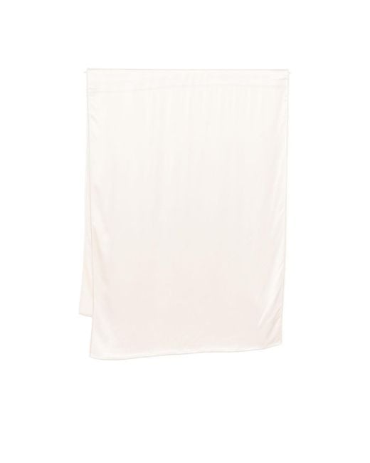 Peserico White Solid Color Scarf