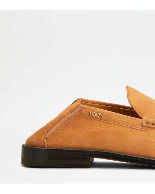 Tod's Brown Round-Toe Loafers