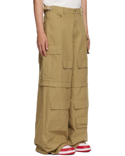 Ambush Natural Wide-Leg Cargo Pants for men