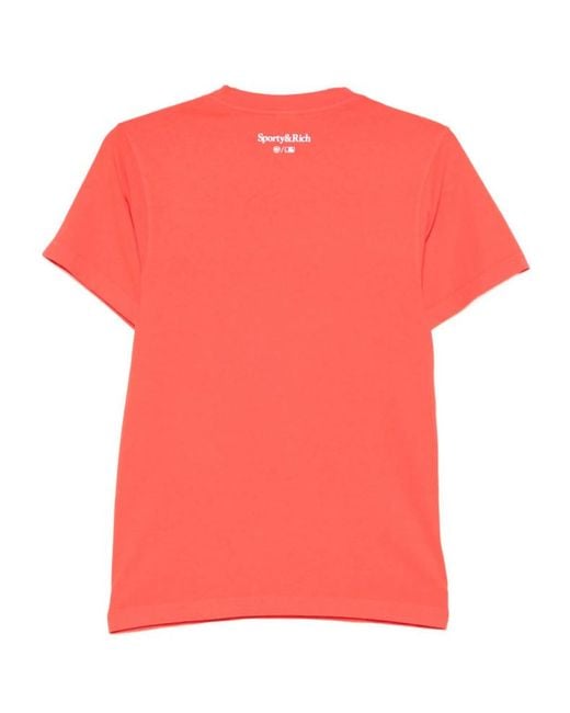 Sporty & Rich Pink Short-Sleeved T-Shirt