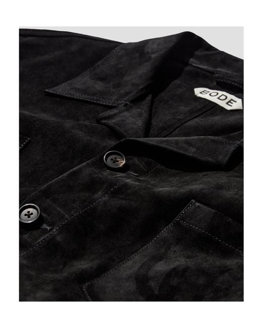 Bode Black Collared Shirt for men