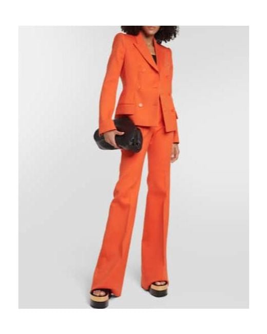 Sportmax Orange Cablo Cotton-Blend Blazer