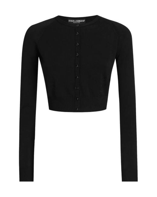 Dolce & Gabbana Black Ribbed Cardigan