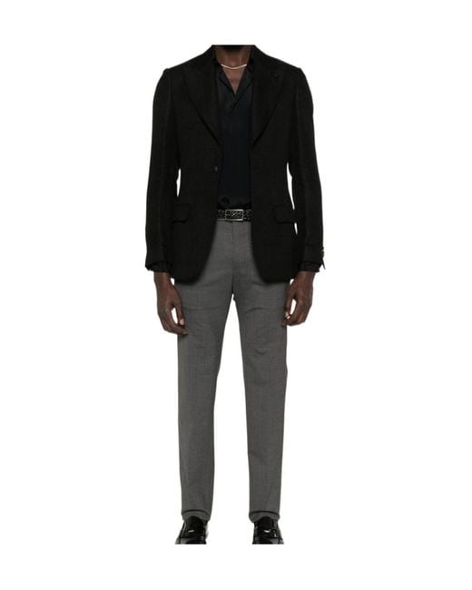 Lardini Black Linen Blazer for men