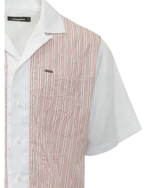 DSquared² White Regular Stripes Shirt for men