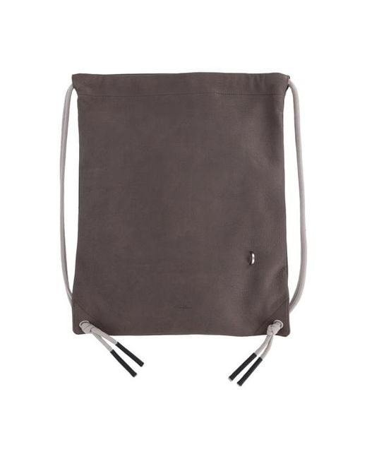 Rick Owens Brown Drawstring Backpack