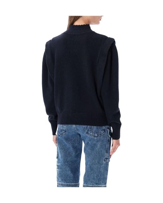 Isabel Marant Blue Lucile Merino-Blend Jumper