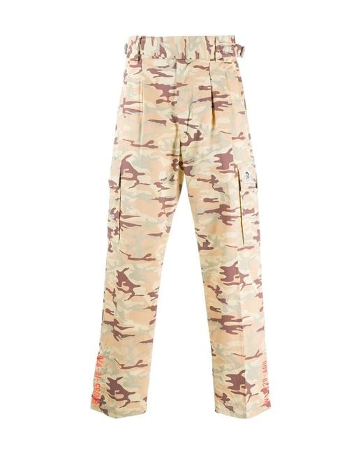 DIESEL Natural Slim Camouflage Cargo Pants for men