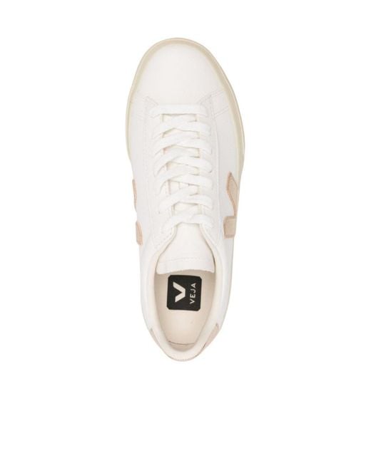 Veja White Campo Chromefree Lace-Up Sneakers