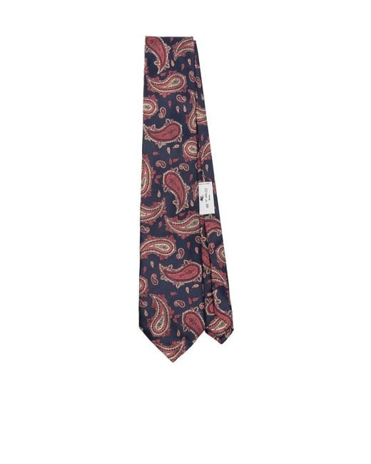 Etro Purple Paisley Jacquard Tie for men