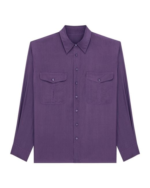 Saint Laurent Purple Shirt for men