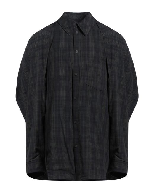 Balenciaga Black Simple Checkered Coat