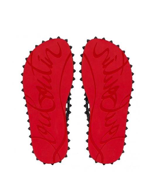 Christian Louboutin Black Super Loubi Flip Sandals