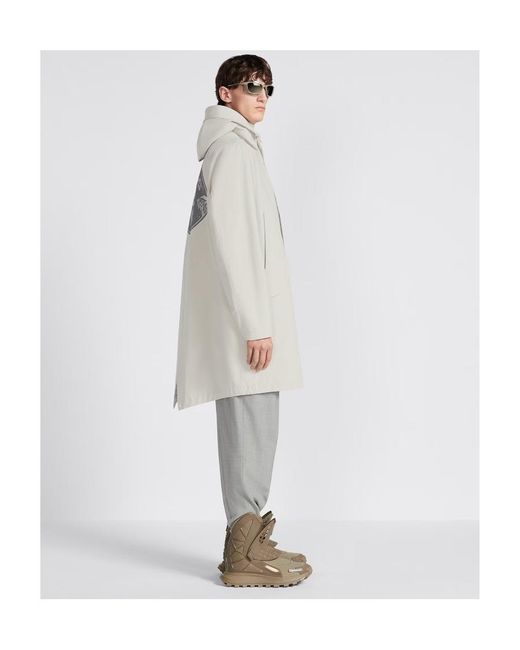 Dior White Hooded Parka for men
