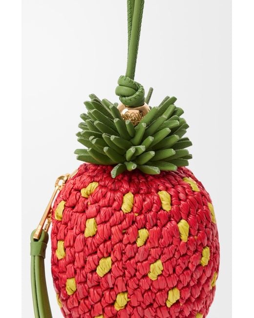 Loewe Green Strawberry Coin Purse