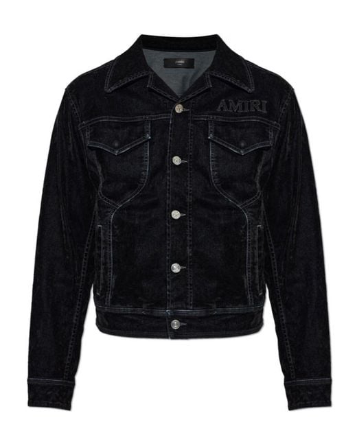 Amiri Blue Long-Sleeve Denim Jacket for men