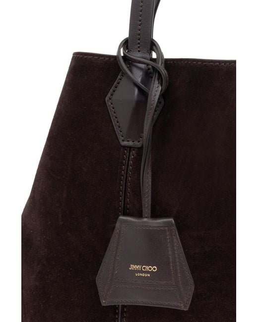 Jimmy Choo Brown Diamond Medium Tote Bag