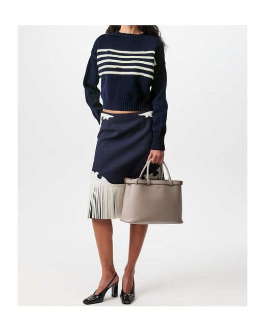 Prada Blue Flg Jmpr Sweater