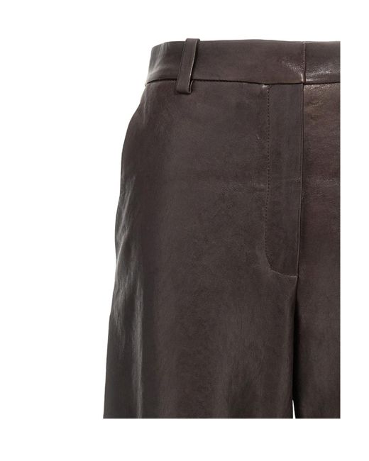 Khaite Black Caiton High-Waist Pants