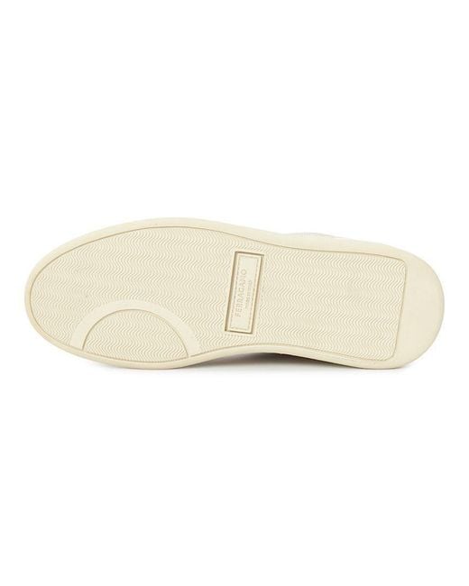 Ferragamo Natural Knitted Low-Top Sneakers
