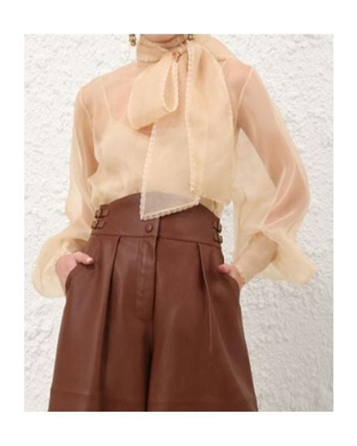 Zimmermann Natural 'Memento Organza' Blouse