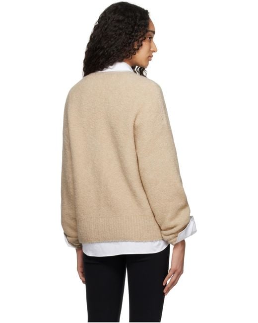 arch4 Natural Crew Neck Long Sleeve Sweater