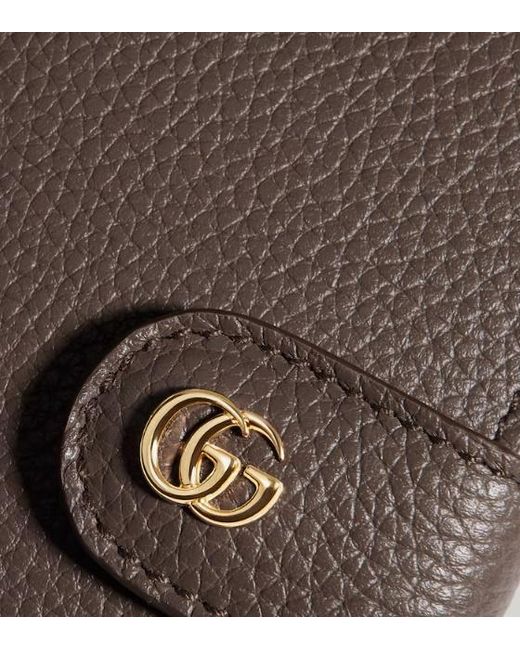 Gucci Brown Bi-Color Gg Marmont Card Case