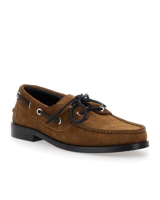 Aeyde Brown Harris Mocassin Flats