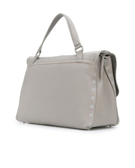 Zanellato Gray Logo Shoulder Bag