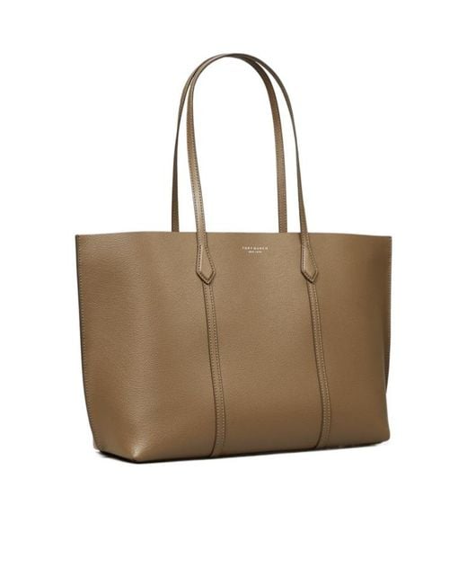 Tory Burch Natural Perry Logo-Printed Tote Bag
