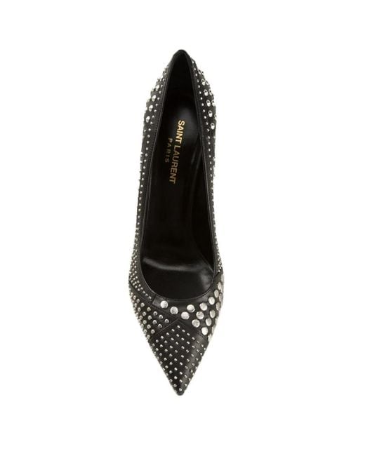 Saint Laurent Black Logo High Heels