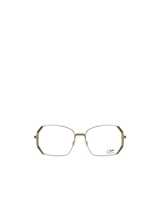 Cazal White Oversized Frame Glasses for men