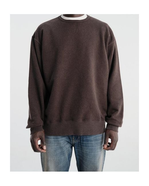 Maison Margiela Brown Denim-Patchwork Crew-Neck Sweatshirt for men