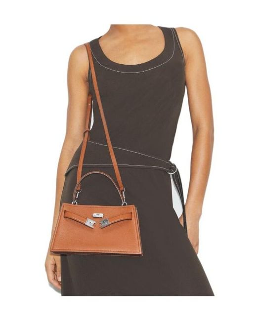 Tory Burch Gray Mini Lee Radziwill Top-Handle Bag