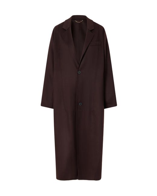 Victoria Beckham Red Long Solid-Color Coat