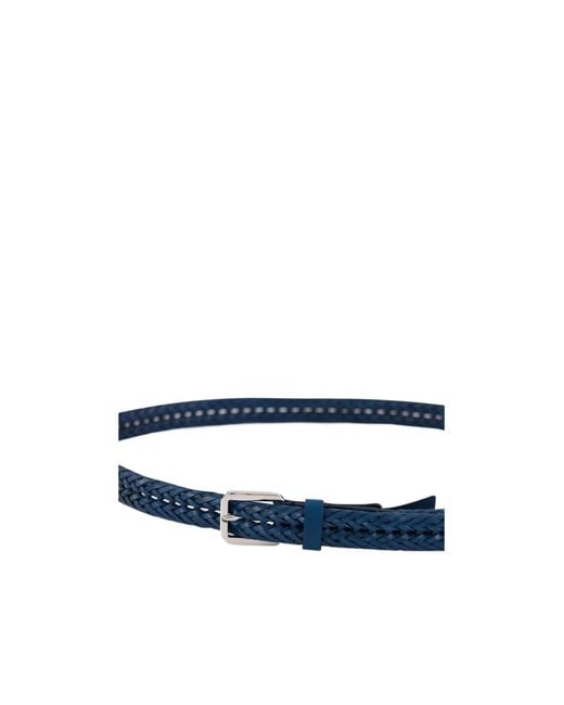 Tom Ford Blue Braided Leather Belt for men