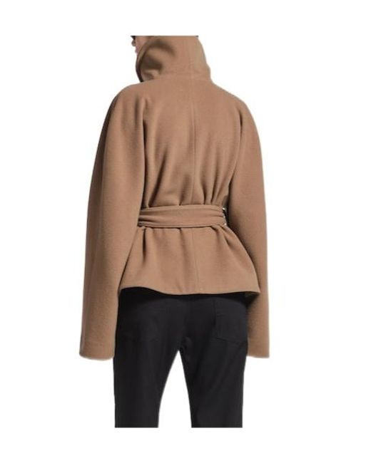 Balenciaga Brown Short Wrap Coat