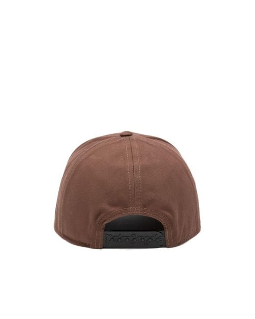Palm Angels Brown Embroidered Hat for men