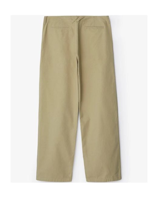Burberry Green Straight-Leg Mid-Rise Chinos for men