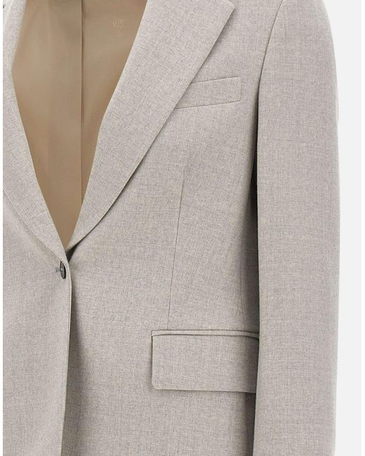 Eleventy Gray Single-Breasted Blazer
