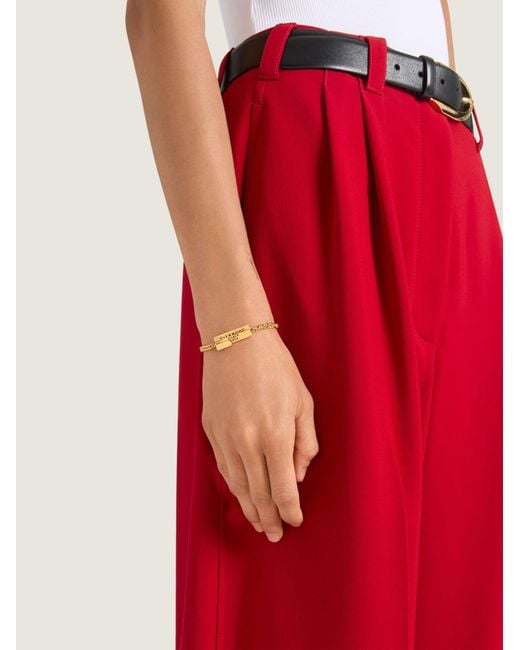Givenchy Metallic Logo Engraved Tape Bracelet