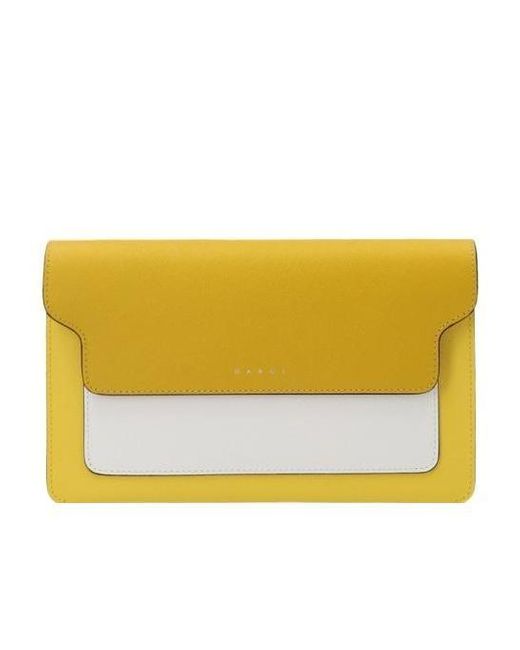 Marni Yellow Trunk Two-Tone Leather Bag