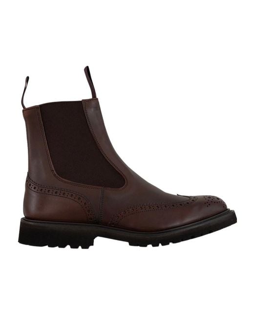 Tricker's Brown Leather Boots for men