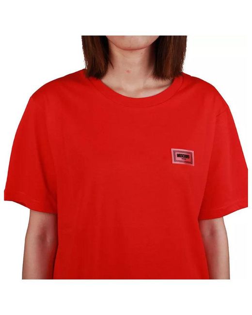 Moschino Red Logo Short-Sleeved T-Shirt for men