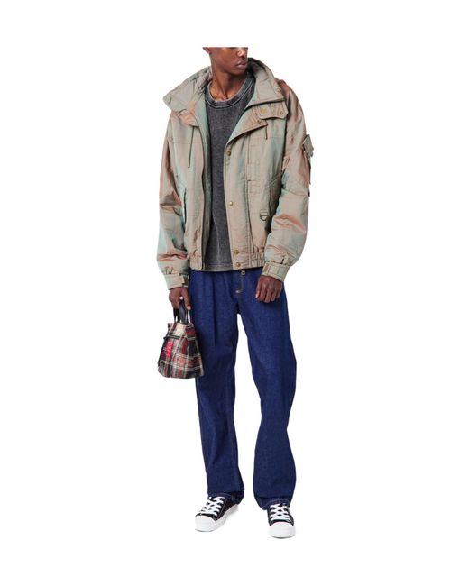 Vivienne Westwood Gray Iridescent Gradient Hooded Jacket for men