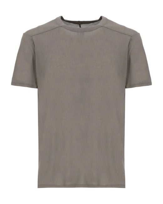 Rick Owens Gray Sheer Short Sleeved T-Shirt for men